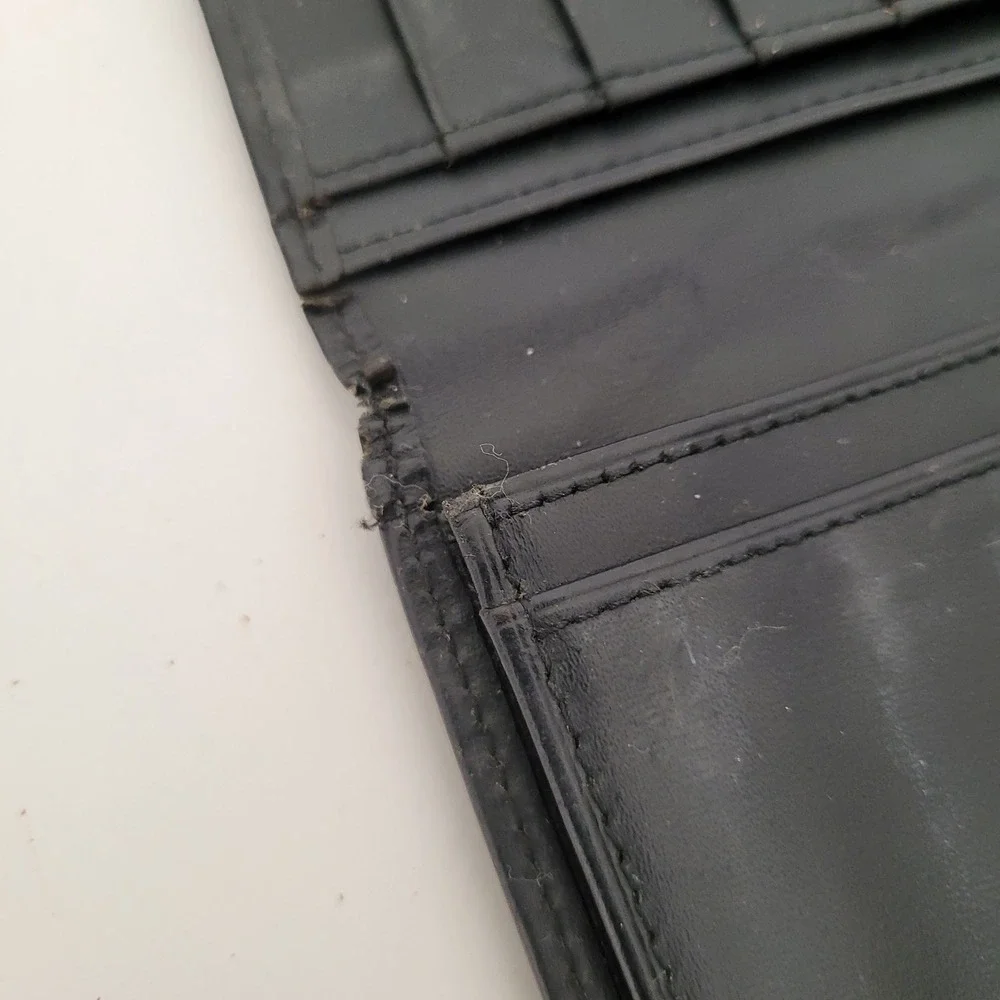 Cartier Paris Vintage Black Leather Long Bifold Wallet Made in Spain EPFL